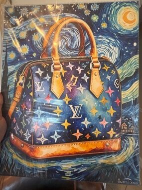 Highly Collectable Studio Van Gogh LV Alma Bag on Canvas